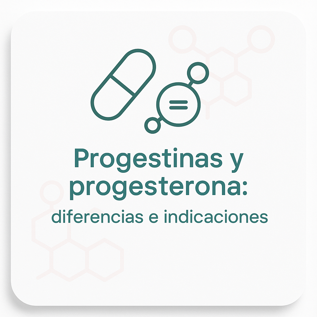 Progestinas y progesterona: diferencias e indicaciones